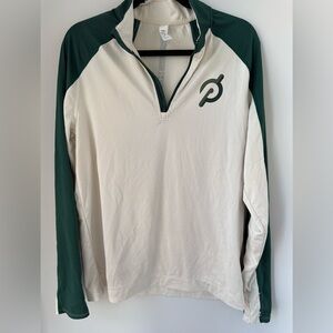 RHONE Green and White Long Sleeve Shirt